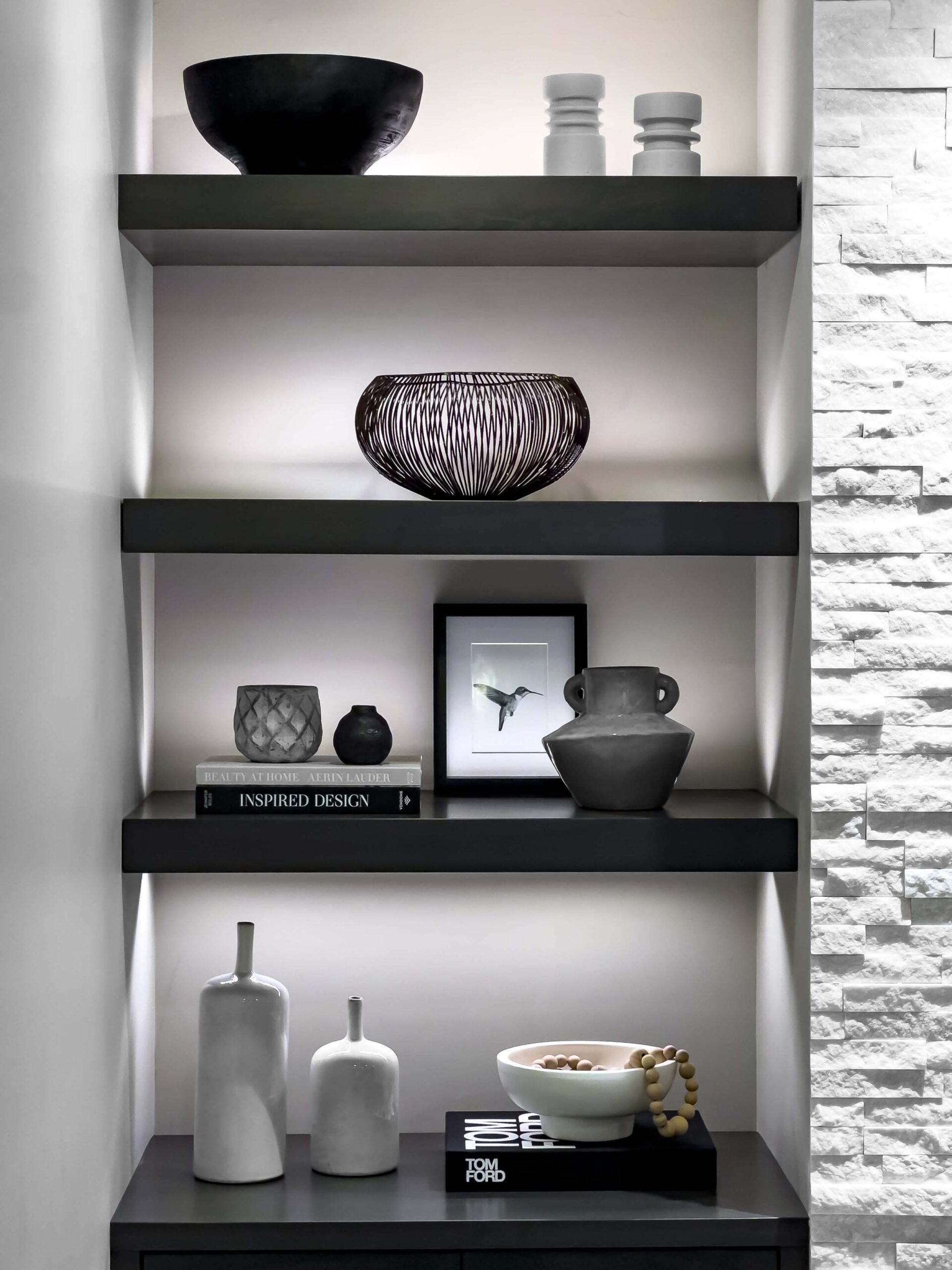 modern shelf decor